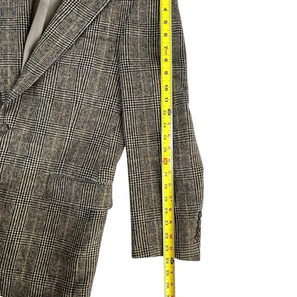 Brooks Brothers 100% Camel Hair Blazer 39R Glen Plaid Brown Beige USA Made - Picture 9 of 10